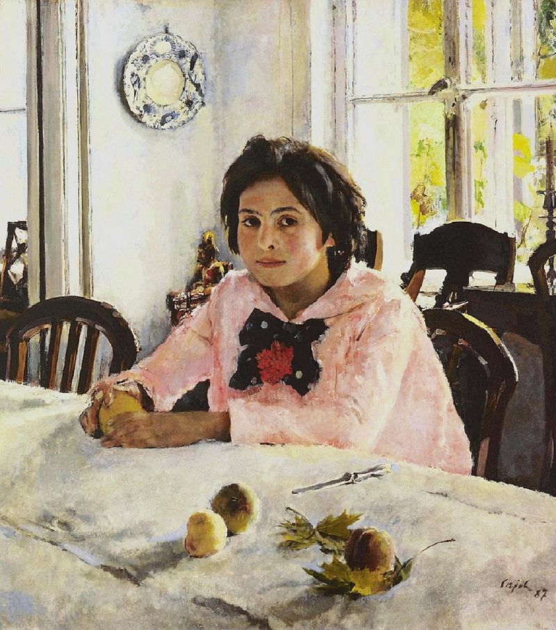 Girl with Peaches 1887 by Valentin Serov (1865-1911) Location TBD